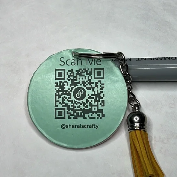QR Code Keychain with Tassel Pick Your Color - Picture 13 of 17